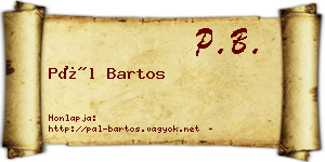 Pál Bartos névjegykártya